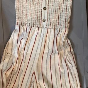 Brand new striped strapless jumpsuit